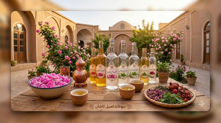 شربت‌های سنتی قمصر کاشان؛ خنکای تابستان با عطر گلاب و عرقیات نیشکر